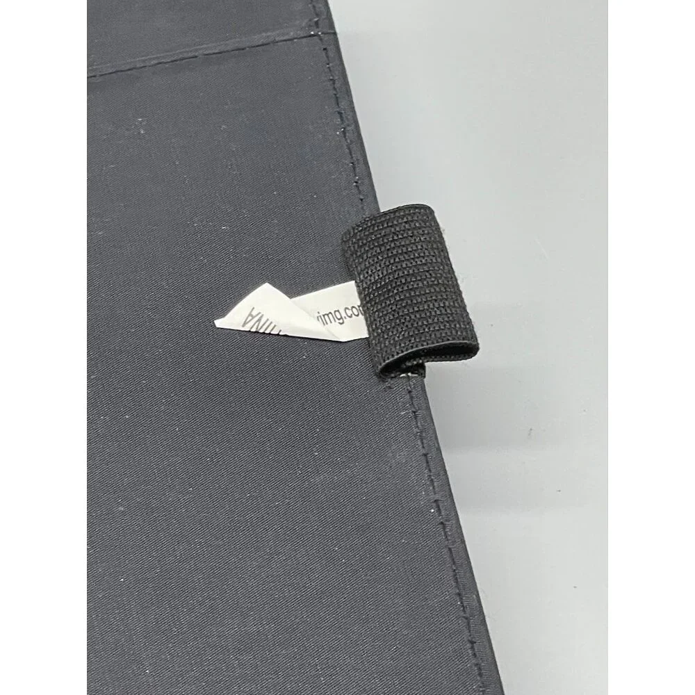 leather portfolio case notepad black 9x12